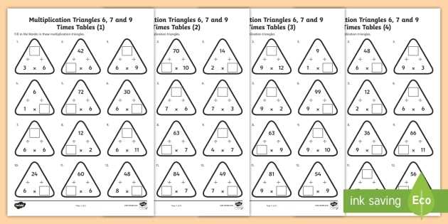 9 times table worksheet