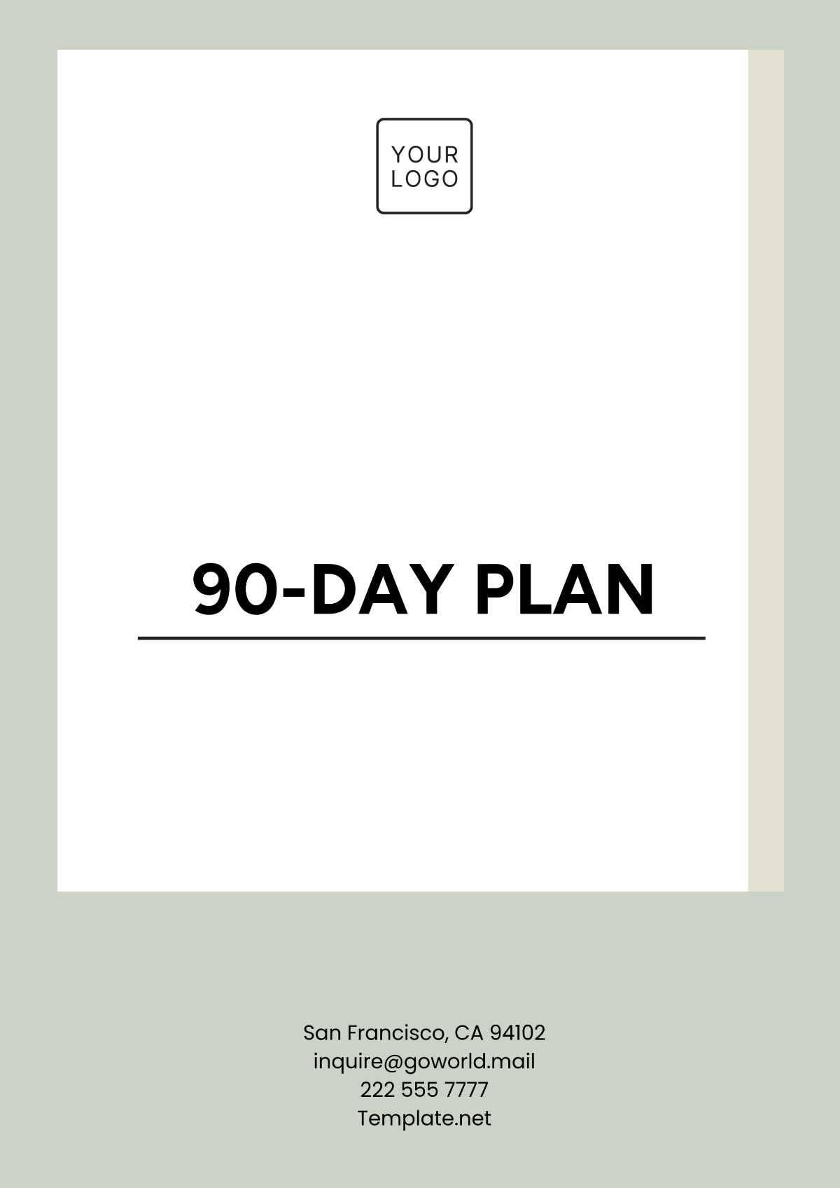 90 day year worksheet