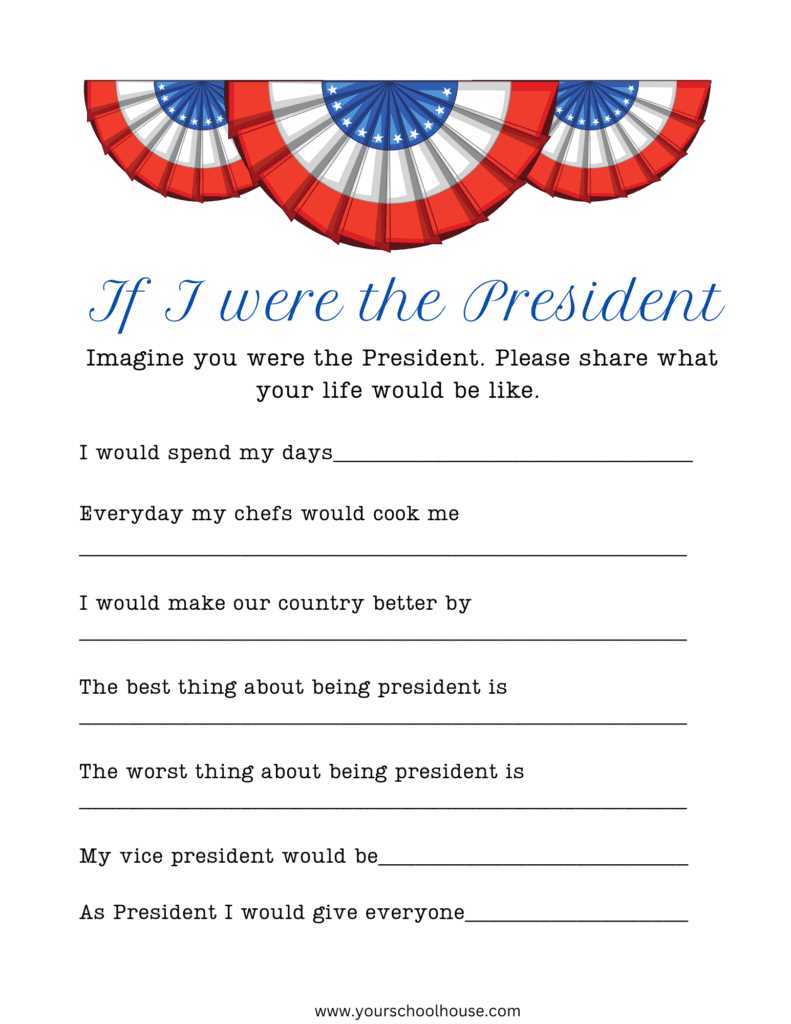a day in the life of the president worksheet