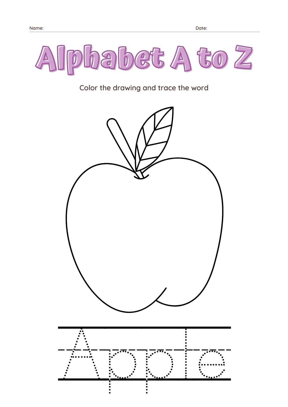 a letter worksheet