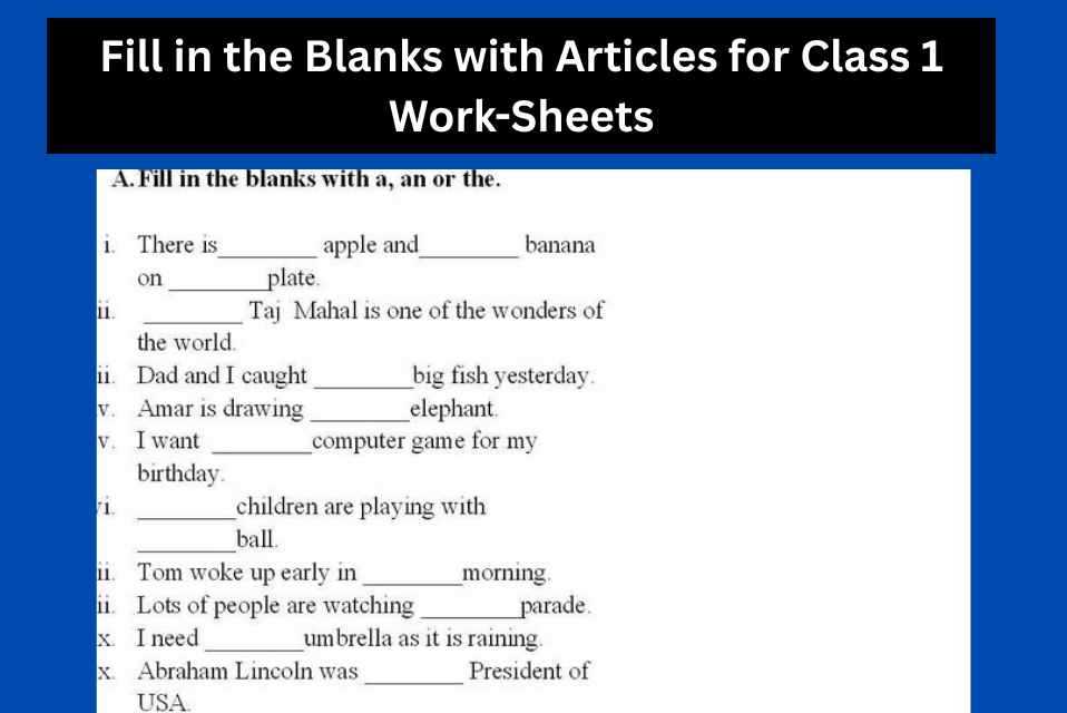 a or an worksheet for class 1 a or an worksheet for class 1