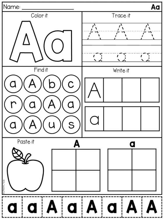 a preschool worksheet