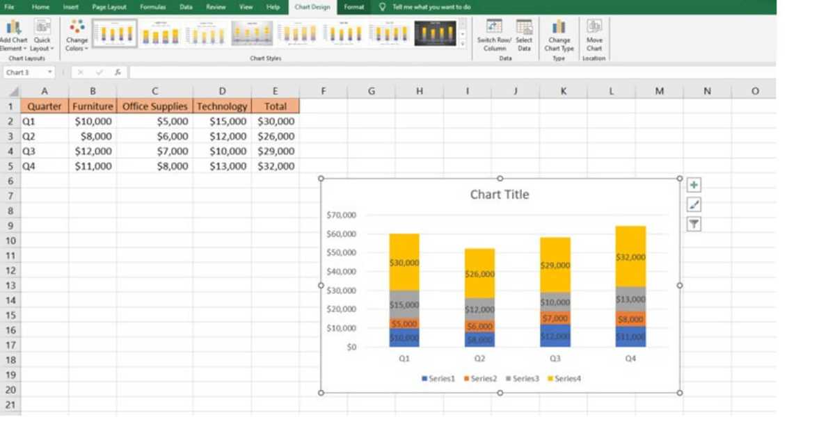 a separate worksheet used to display an entire chart