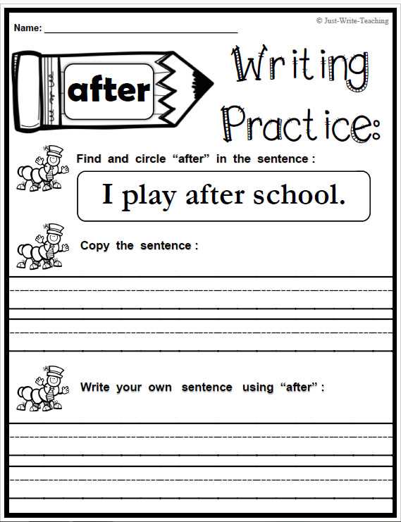 a word a day grade 1 te worksheets