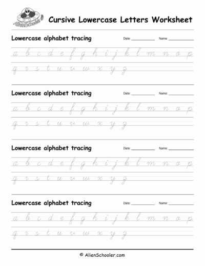 abc cursive worksheet