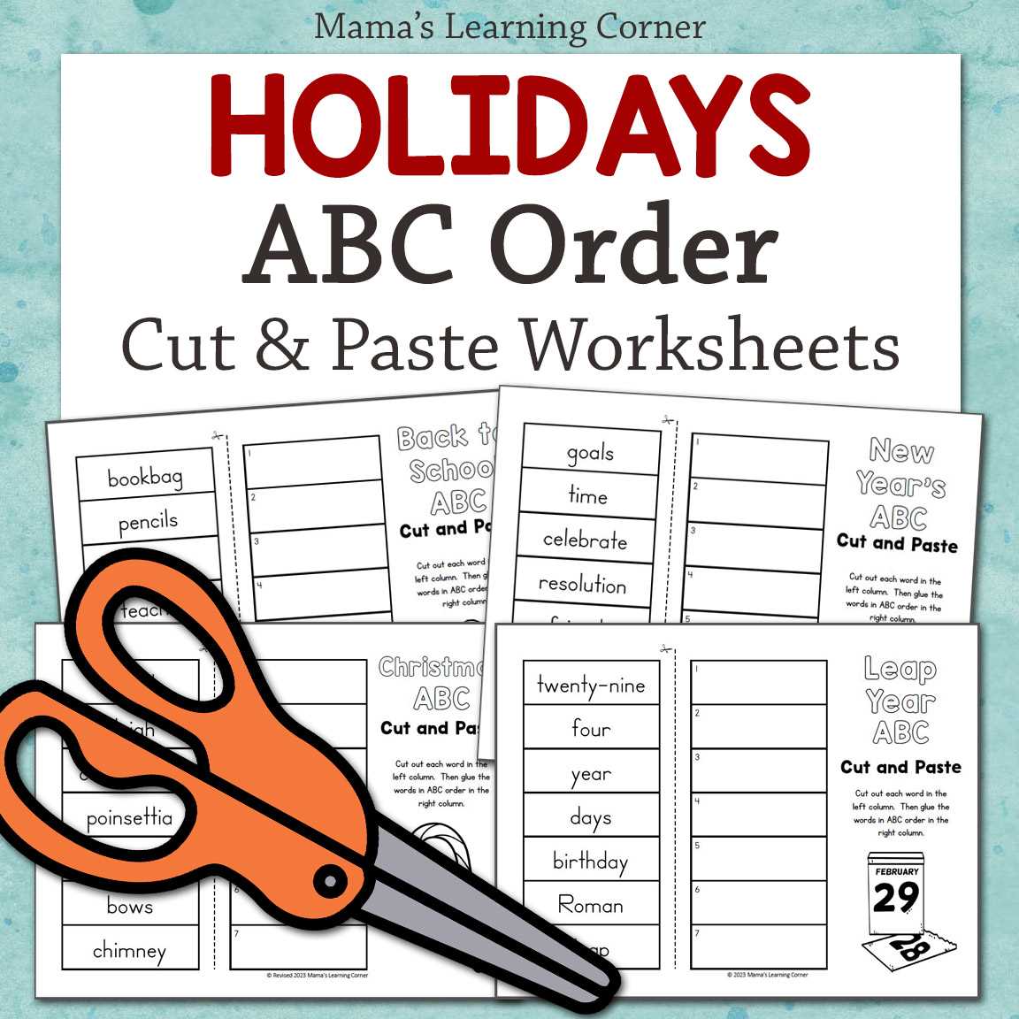 abc cut and paste worksheet