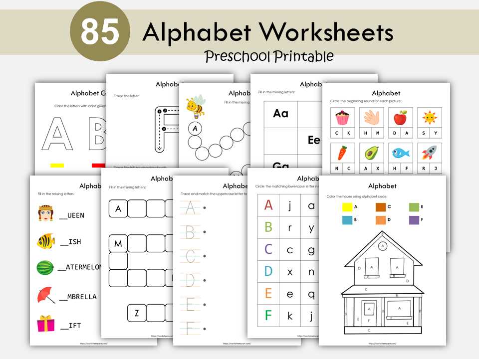 abc learning worksheets