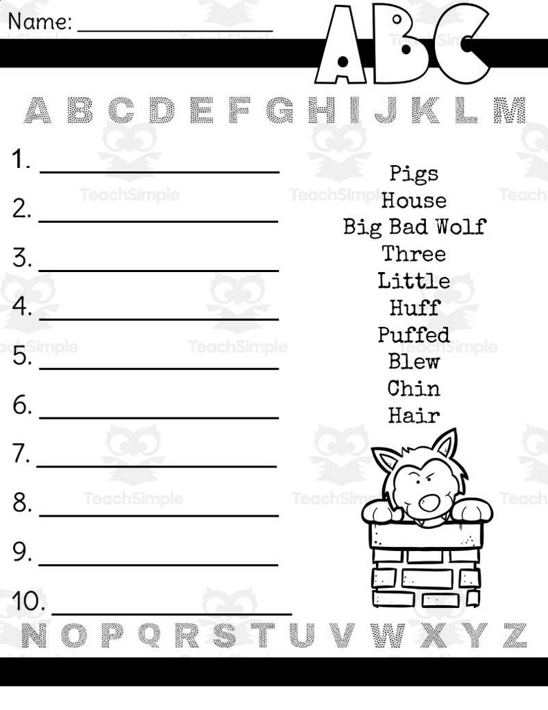 abc order worksheets free