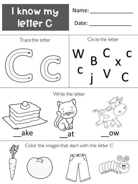 abc worksheets for kindergarten