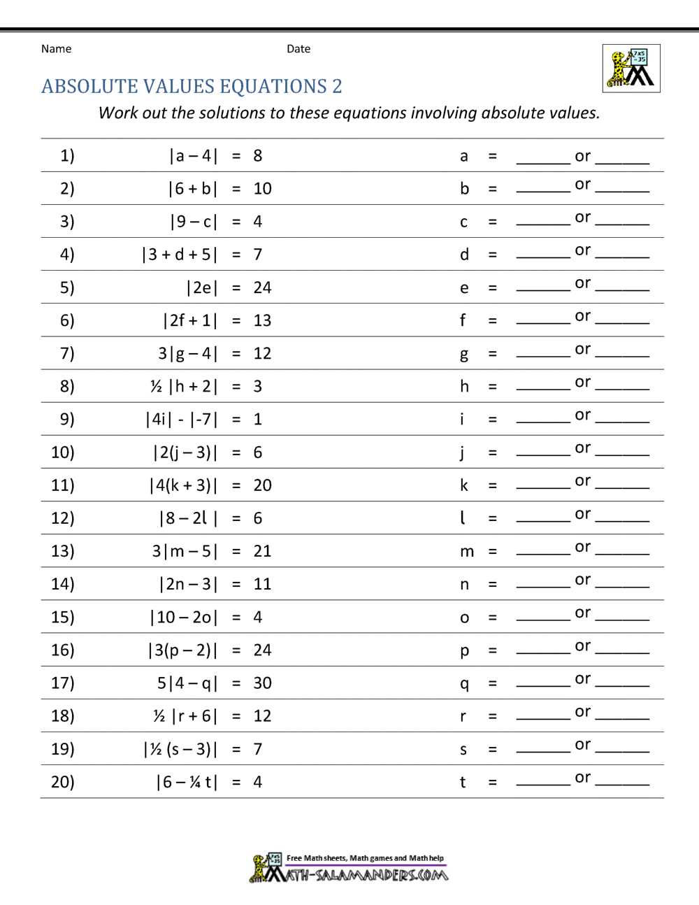 absolute value inequalities worksheet algebra 3