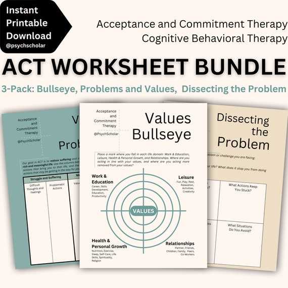 acceptance commitment therapy worksheets