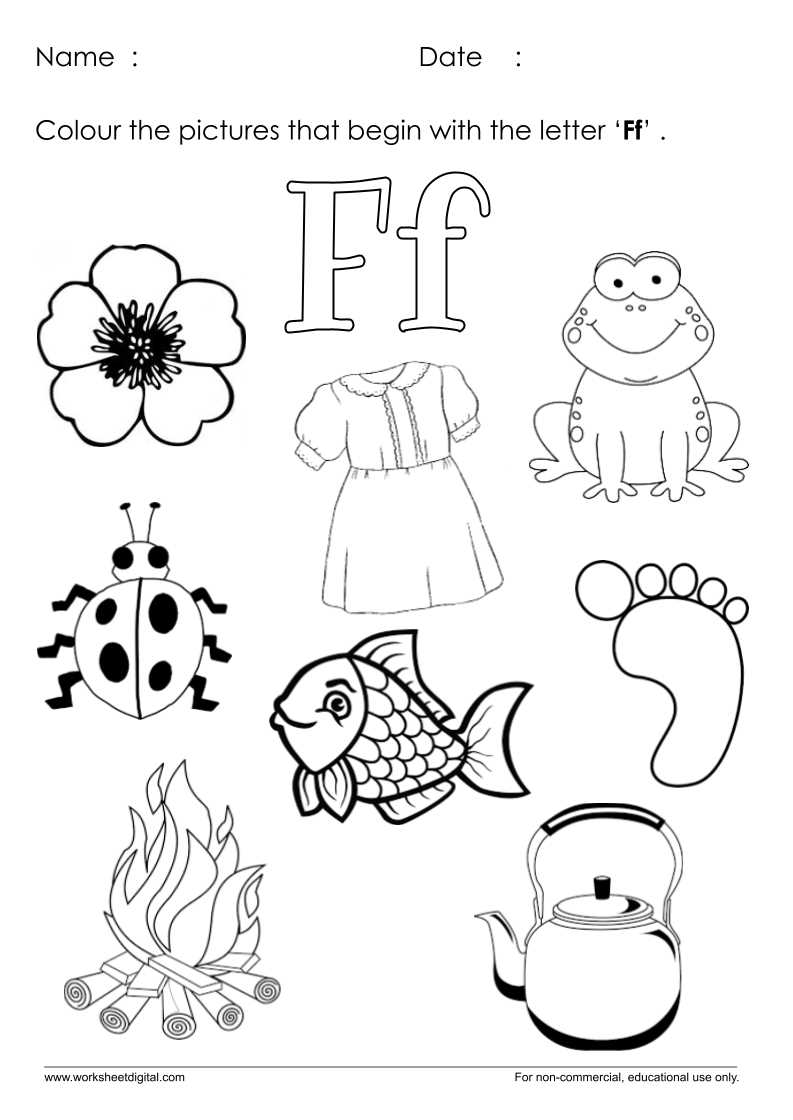 activity letter f worksheets for kindergarten
