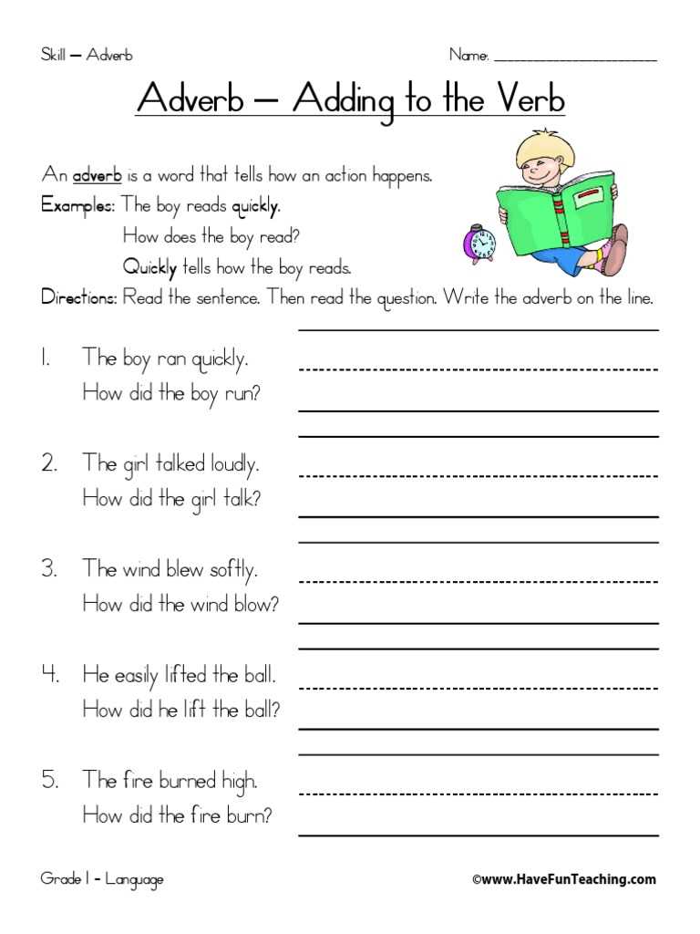 add an adverb worksheet