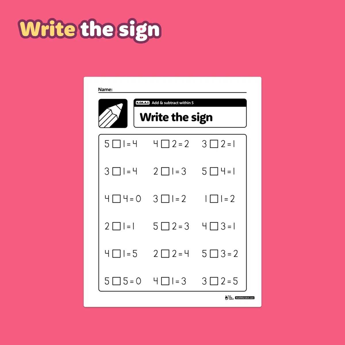add and take away worksheets