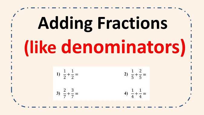 add fractions with like denominators worksheet