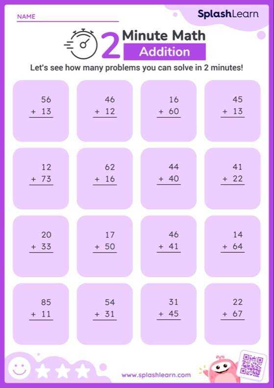 add without regrouping worksheets