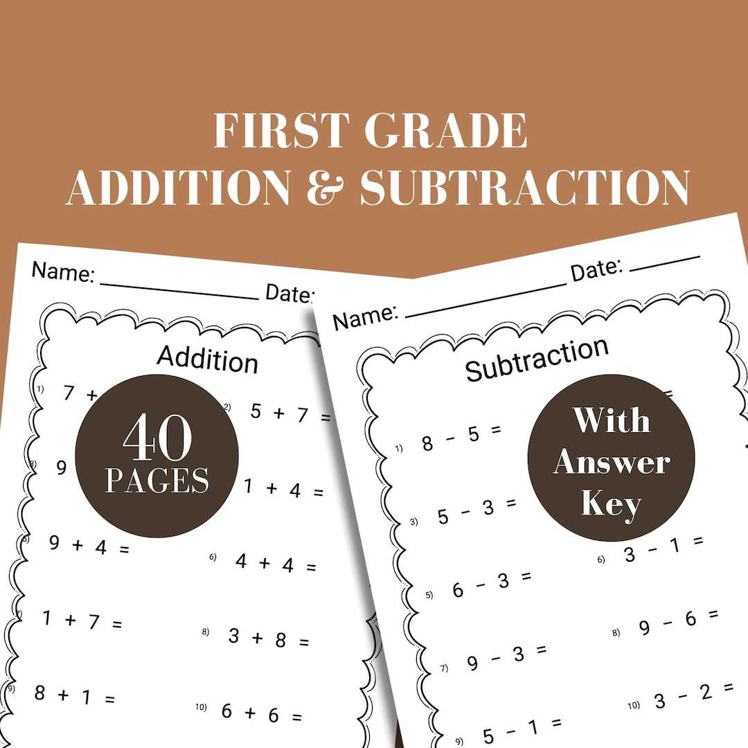 adding and subtracting 1st grade worksheets