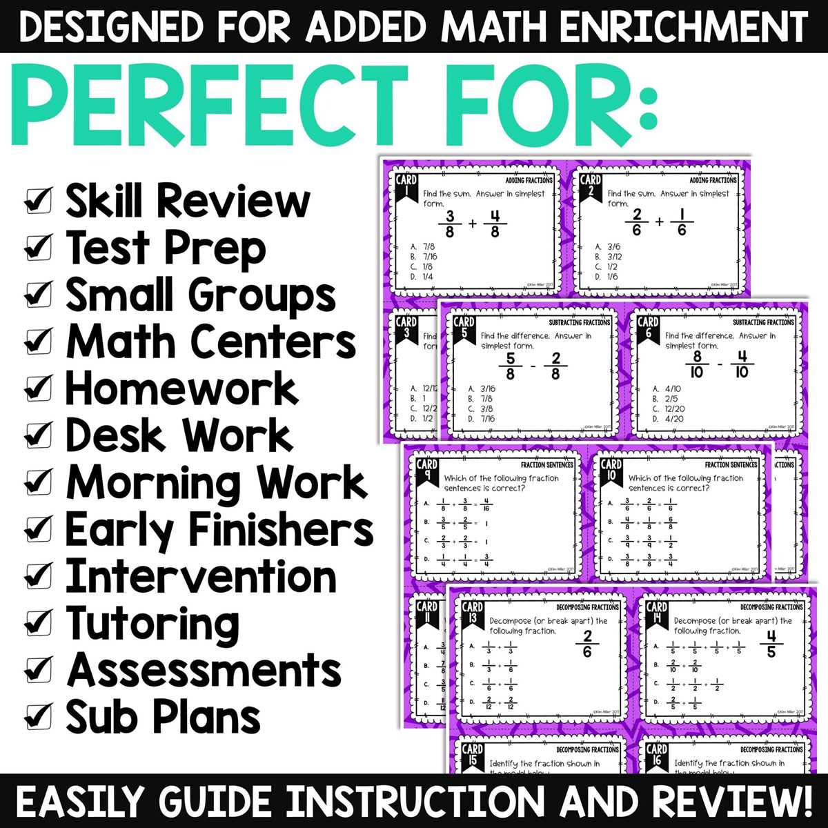 adding and subtracting fractions with like denominators worksheets