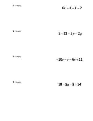 adding and subtracting monomials worksheet