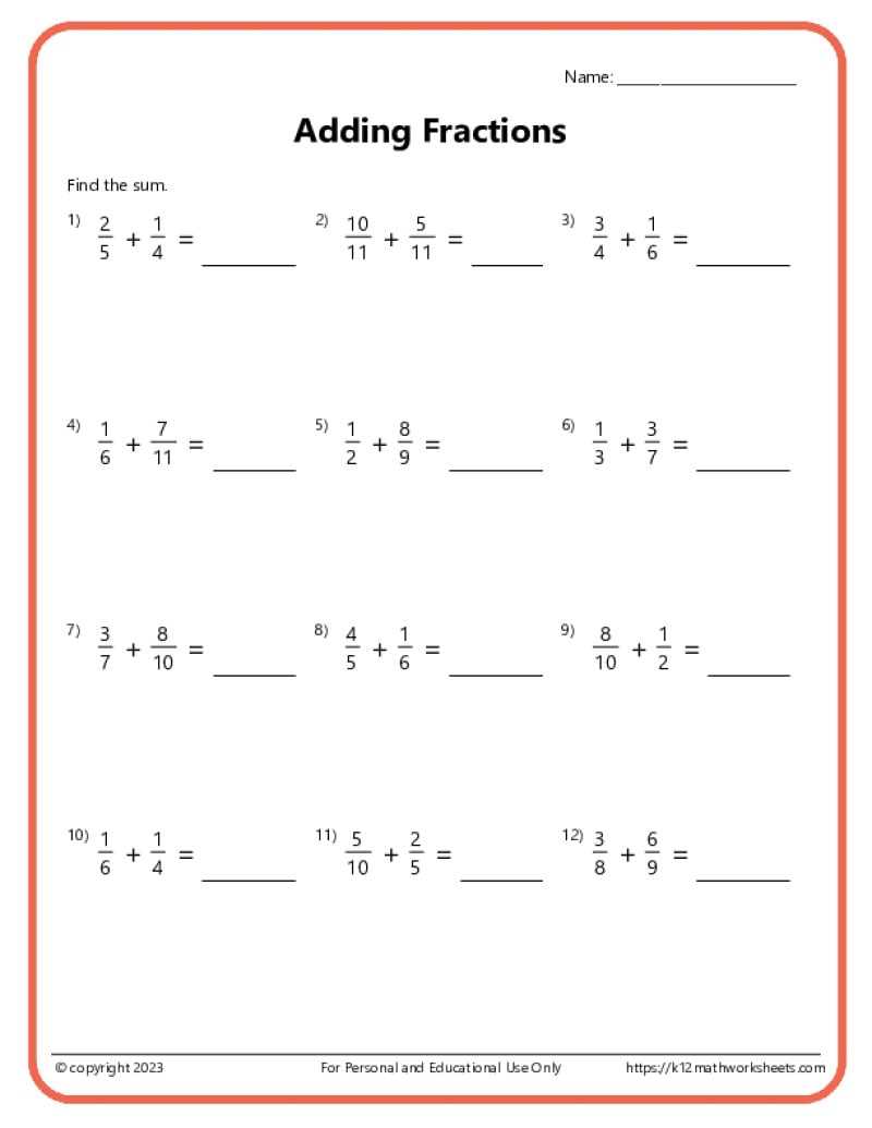 adding fractions worksheets with like denominators adding fractions worksheets with like denominators