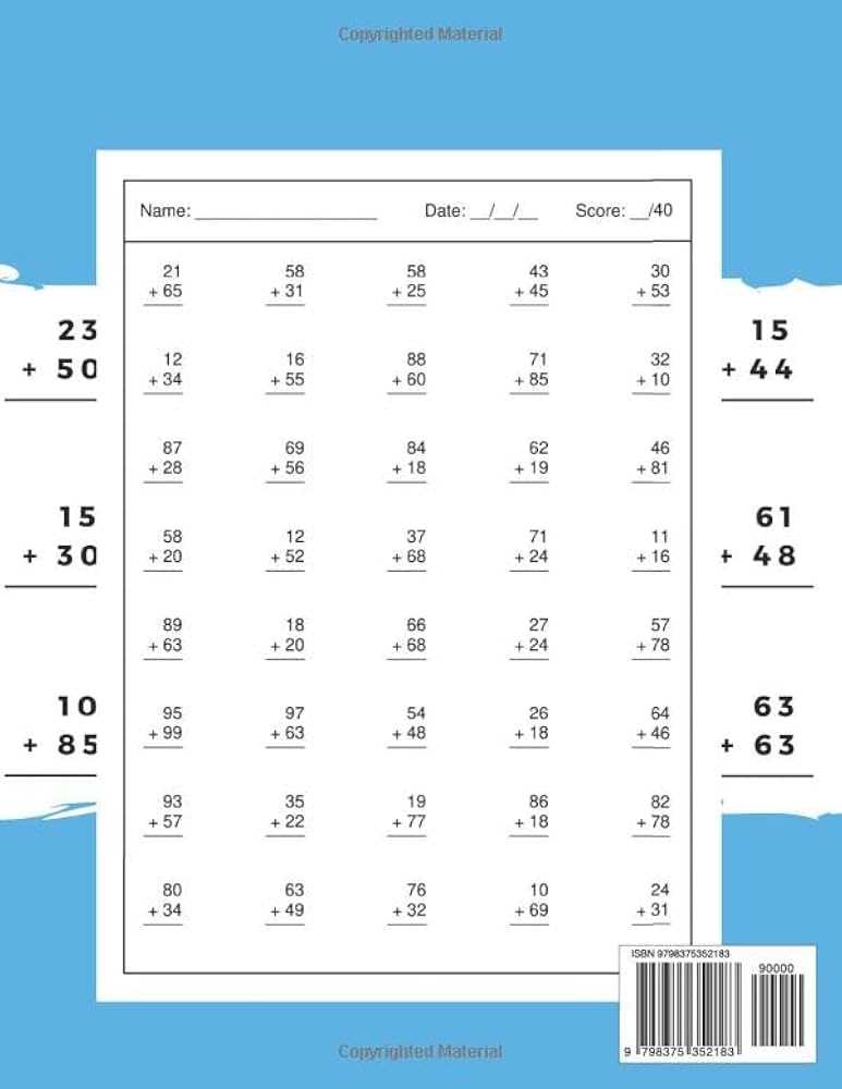 adding math worksheet