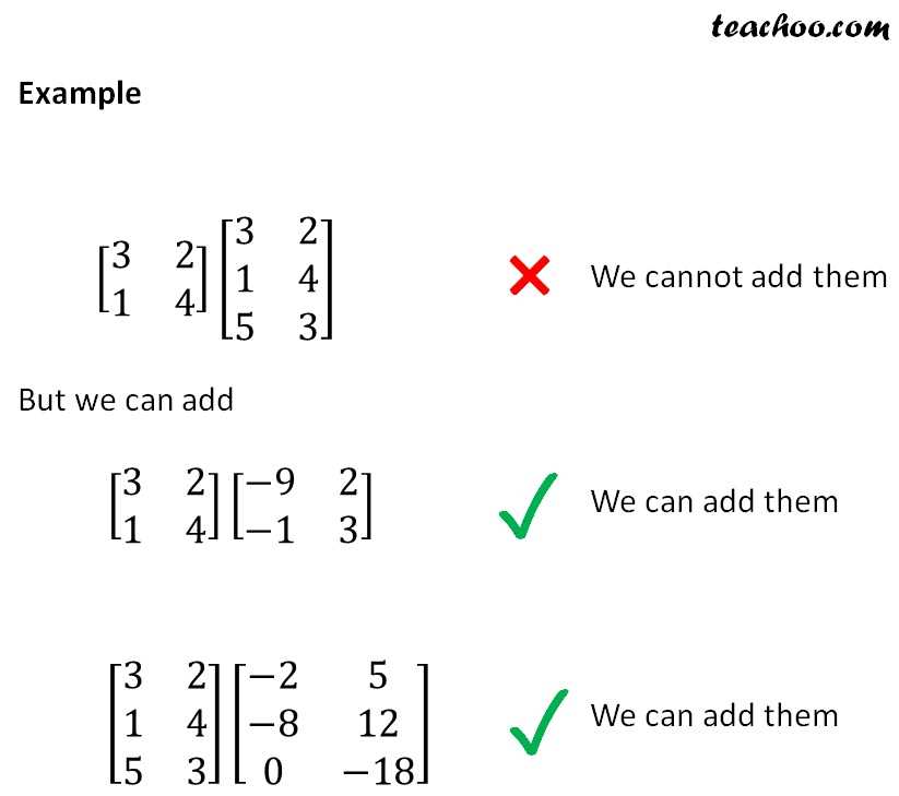 adding matrices worksheet