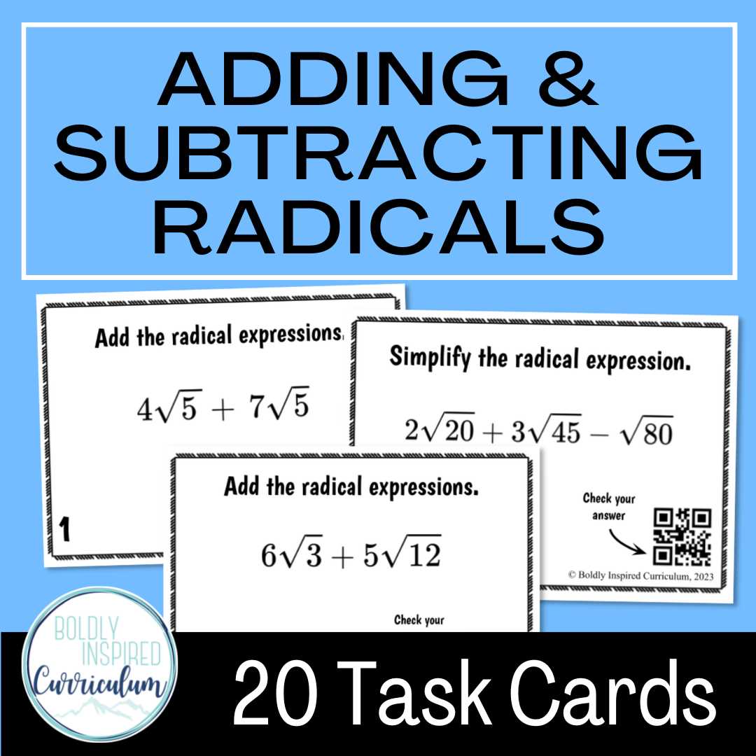 adding subtracting radicals worksheet