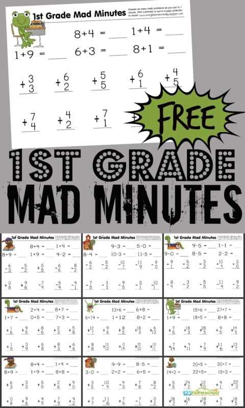 adding worksheets 1st grade