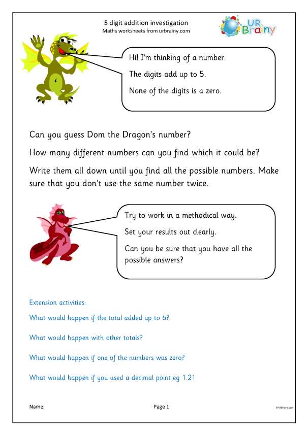 addition 5 digit numbers worksheets