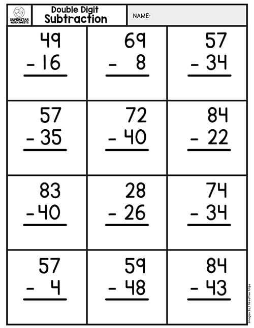 addition and subtraction 1st grade worksheets