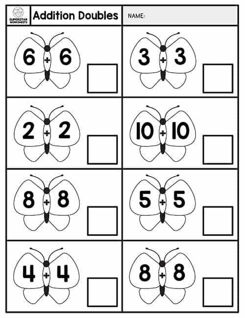 addition facts 0 10 worksheet