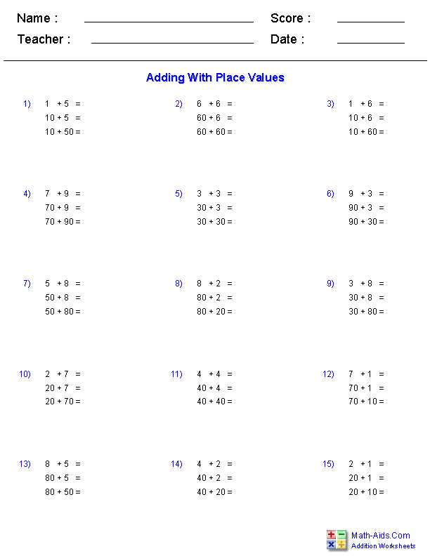 addition solving problems worksheets