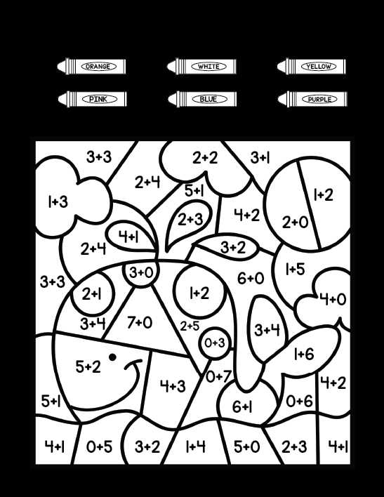 addition worksheet coloring
