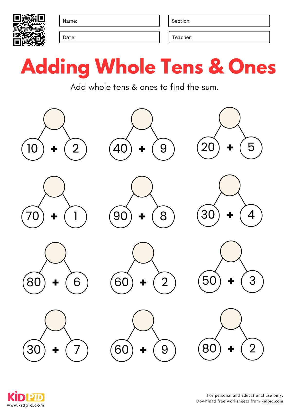 addition worksheets grade 1