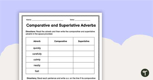 adverbs worksheet 3rd grade