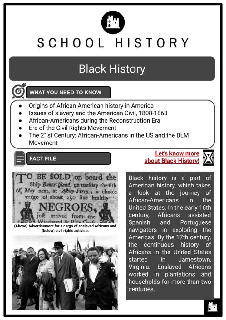 african american history worksheets