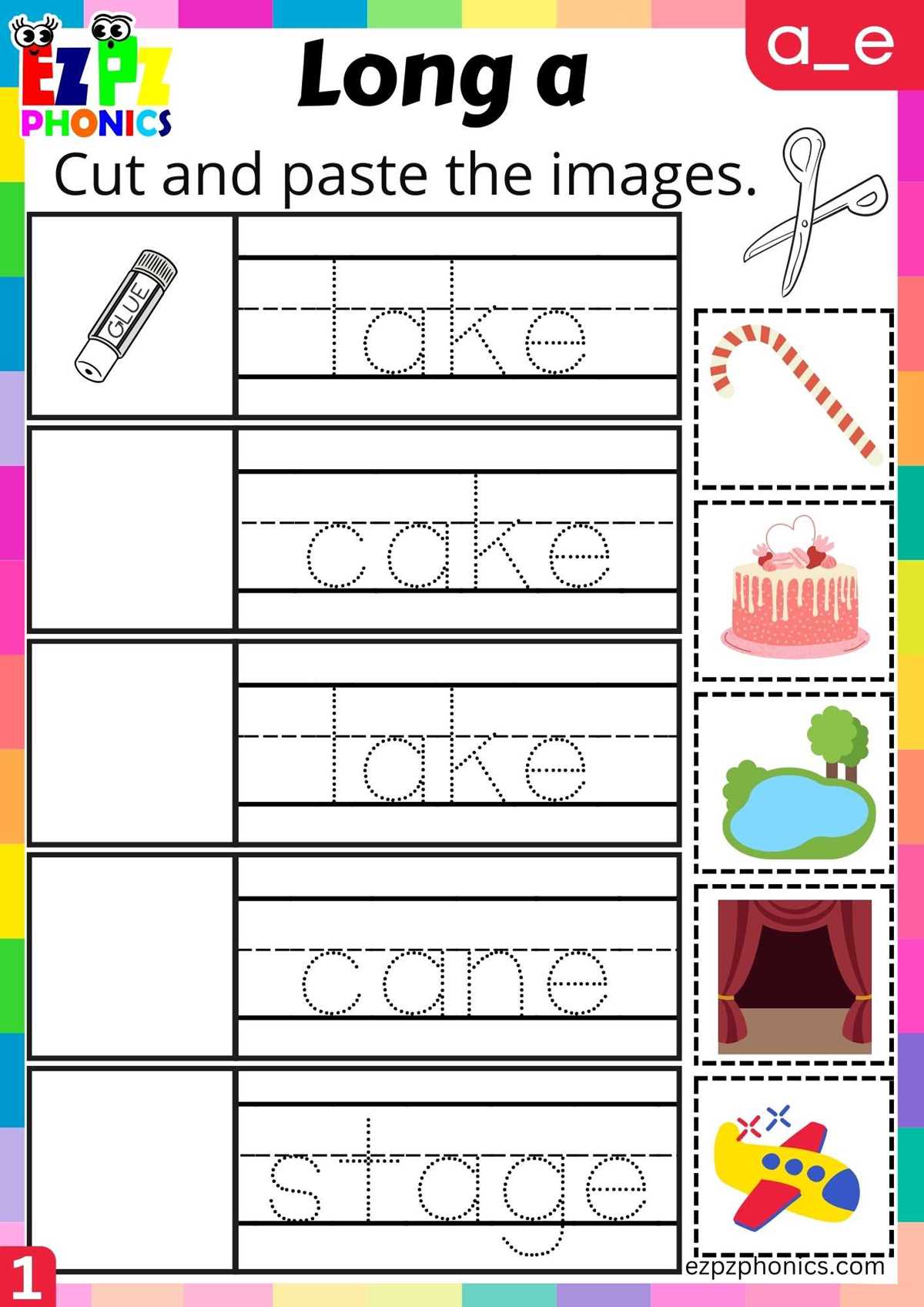 ai ay and a_e worksheets