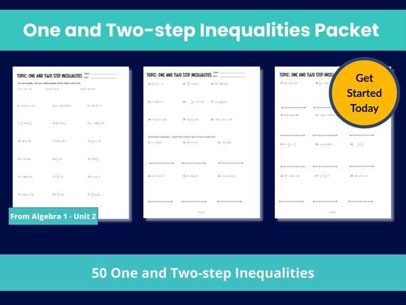 algebra inequalities worksheet