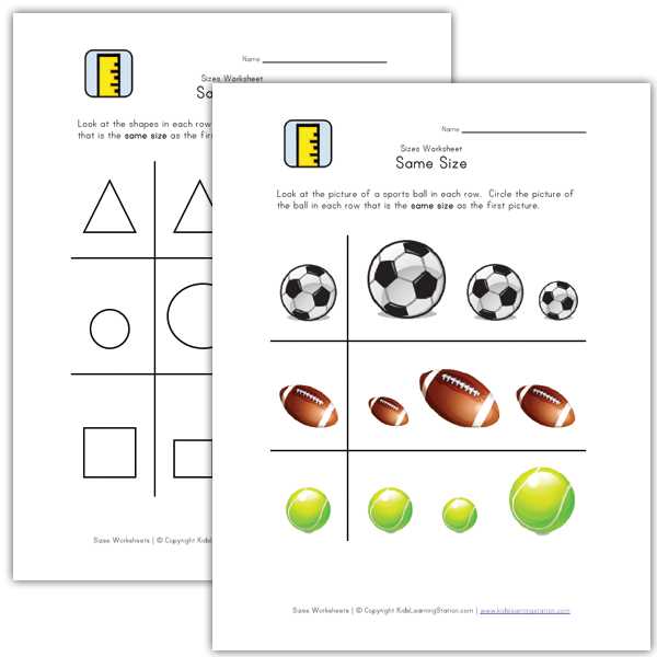 alike worksheets for kindergarten