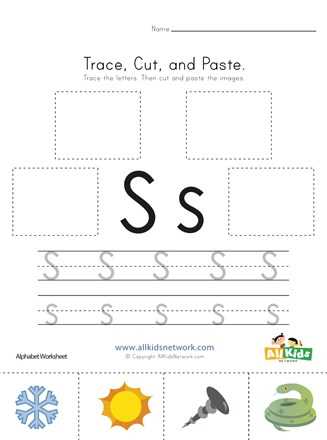 alphabet cut and paste worksheets