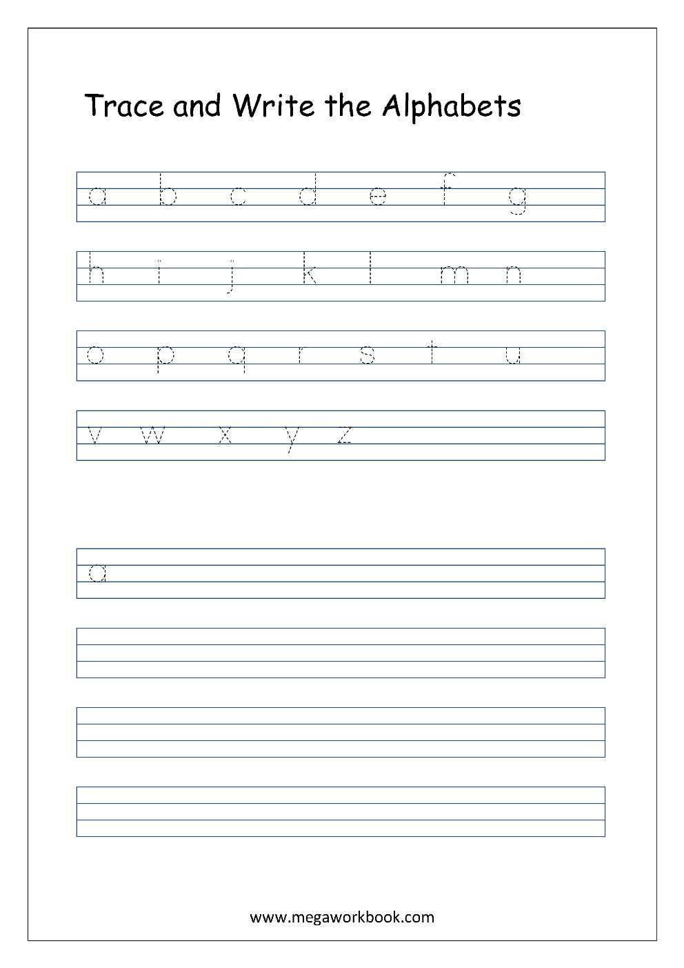 alphabet grid worksheet