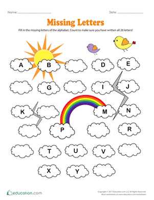 alphabet letter find worksheets