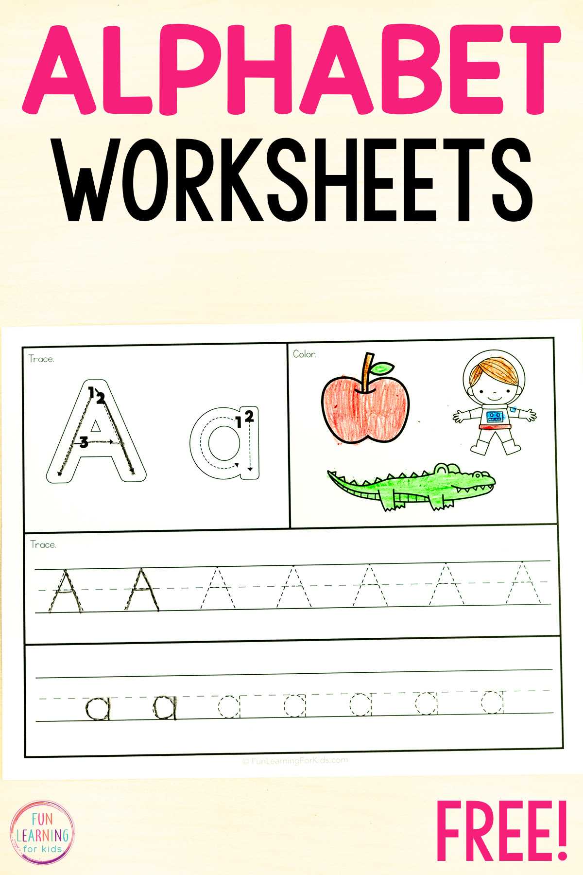 alphabet letters worksheets kindergarten