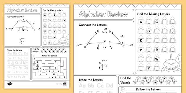 alphabet review worksheet