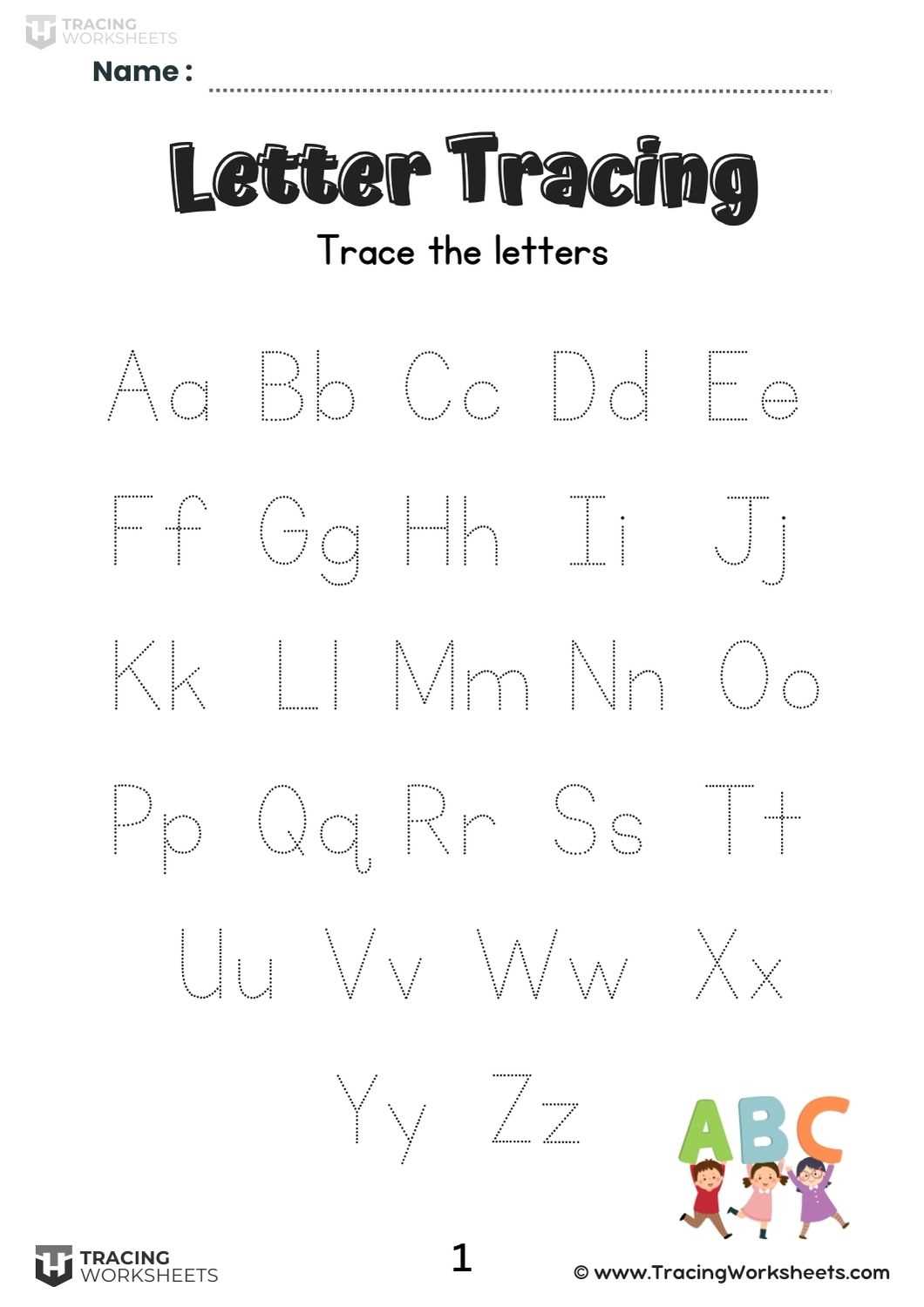 alphabet worksheets for preschoolers az