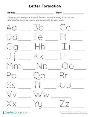 alphabet worksheets free printable