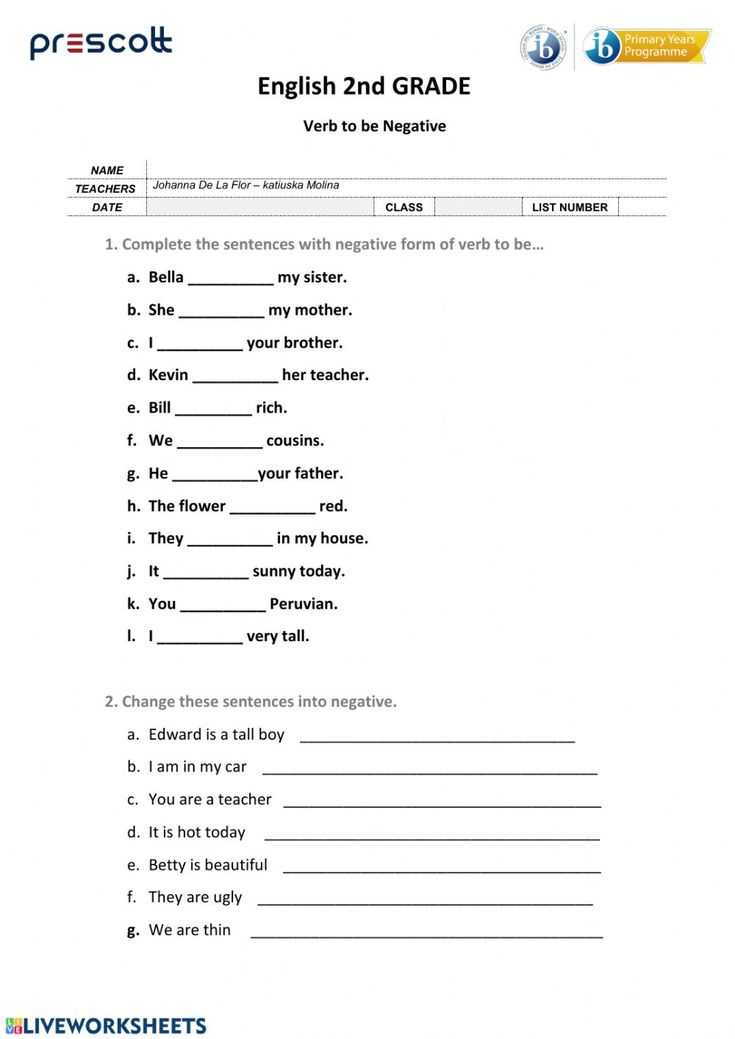 am is are negative worksheet am is are negative worksheet