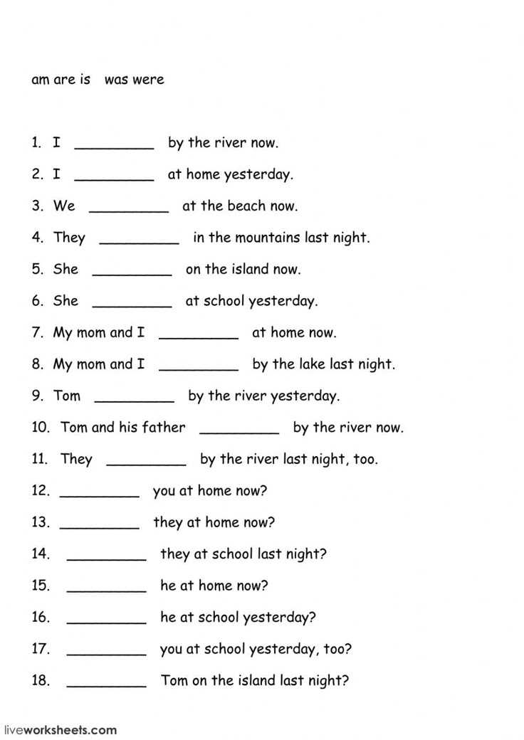am is are worksheet for class 3