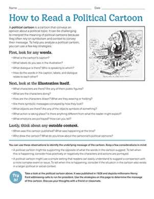 analyzing cartoons worksheet