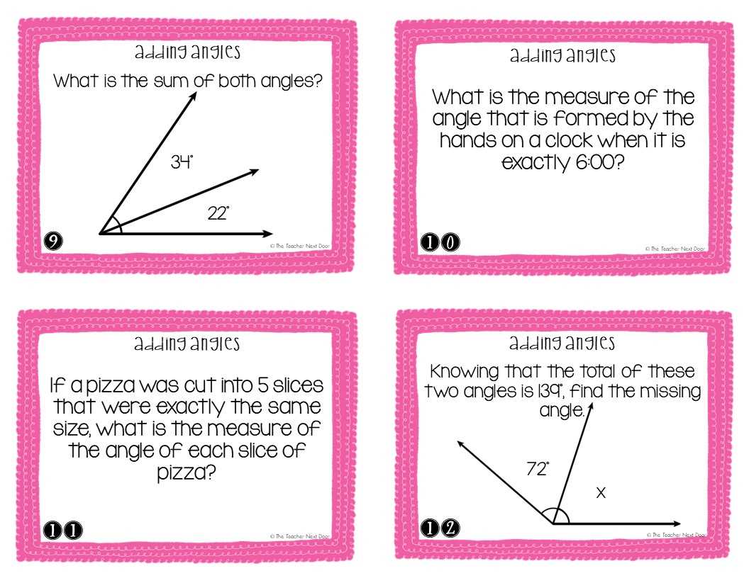 angles 4th grade worksheet